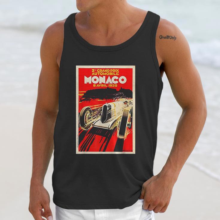 Monaco Vintage Grand Prix 1930 Race Car Unisex Tank Top Gifts for Her