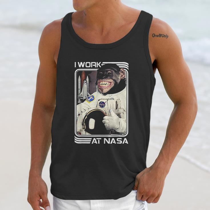 Nasa I Work There Chimpanzee Unisex Tank Top Gifts for Her