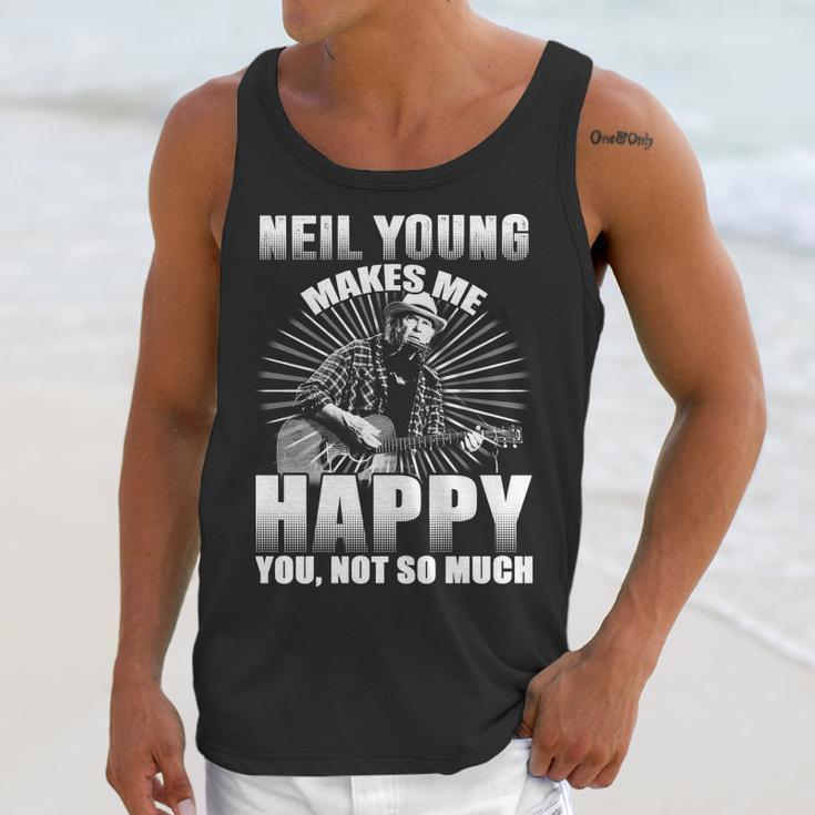 Neil Young Makes Me Happy You Not So MuchShirt Long Sleeve Hoodie Sweatshirt Unisex Tank Top Gifts for Her