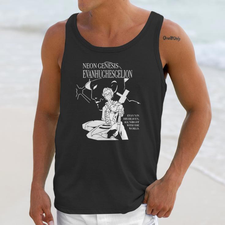 Neon Genesis Evan Hughes Gelion Evans In His Heaven Alls Right With The World Unisex Tank Top Gifts for Her