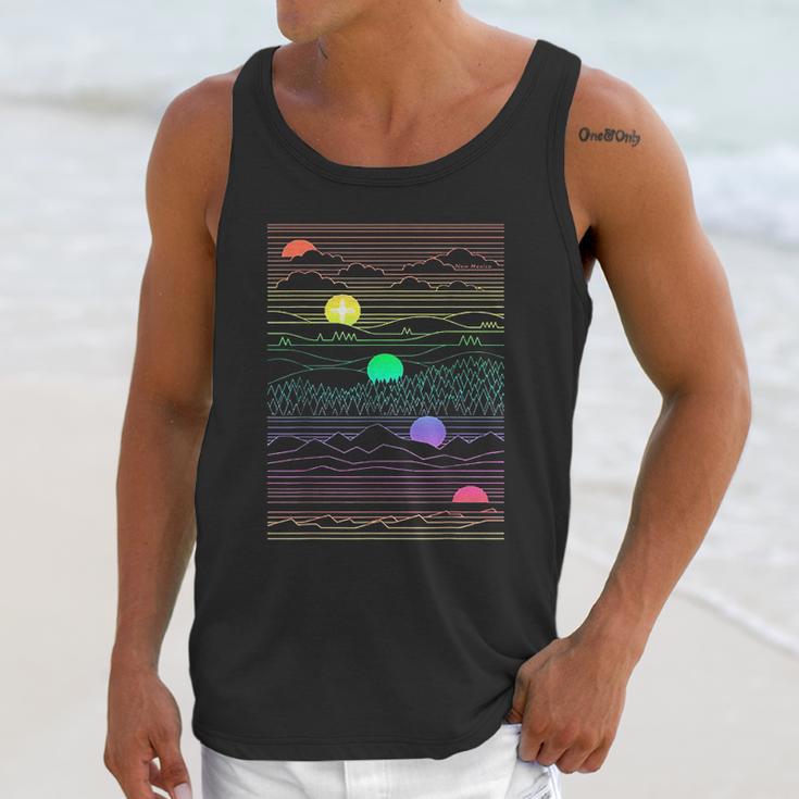 New Mexico State Landscape Line Art Design Unisex Tank Top Gifts for Her