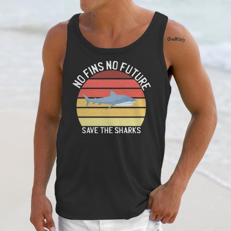 No Fins No Future Save The Sharks Family Love Shark Fin Unisex Tank Top Gifts for Her