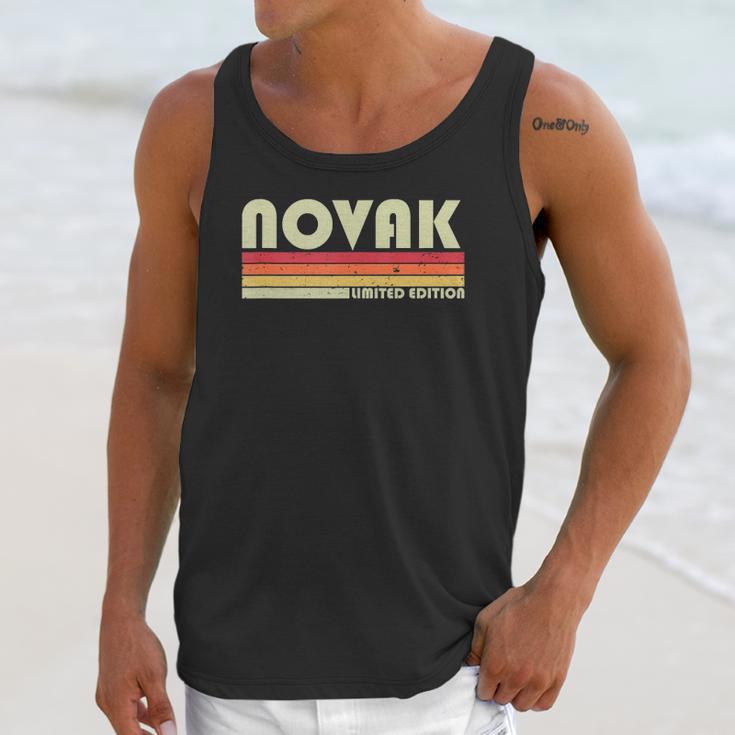 Novak Surname Funny Retro Vintage 80S 90S Reunion Unisex Tank Top Gifts for Her