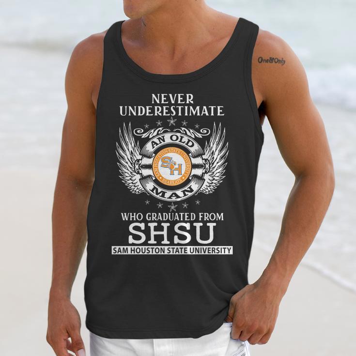 Old Man- Graduated From Shsu- Sam Houstan State University Unisex Tank Top Gifts for Her