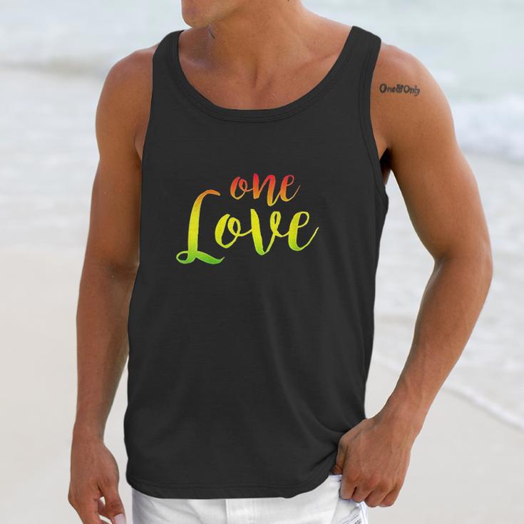 One Love Rasta Reggae Roots Peace Love Unisex Tank Top Gifts for Her