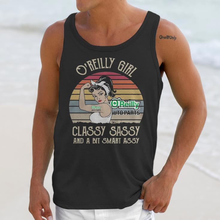 Oreilly Auto Parts Girl Classy Sasy And A Bit Smart Asy Retro Unisex Tank Top Gifts for Her