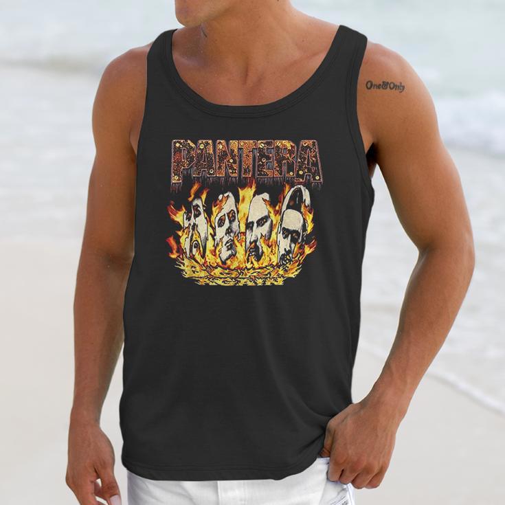 Pantera Official Vintage Flames Unisex Tank Top Gifts for Her