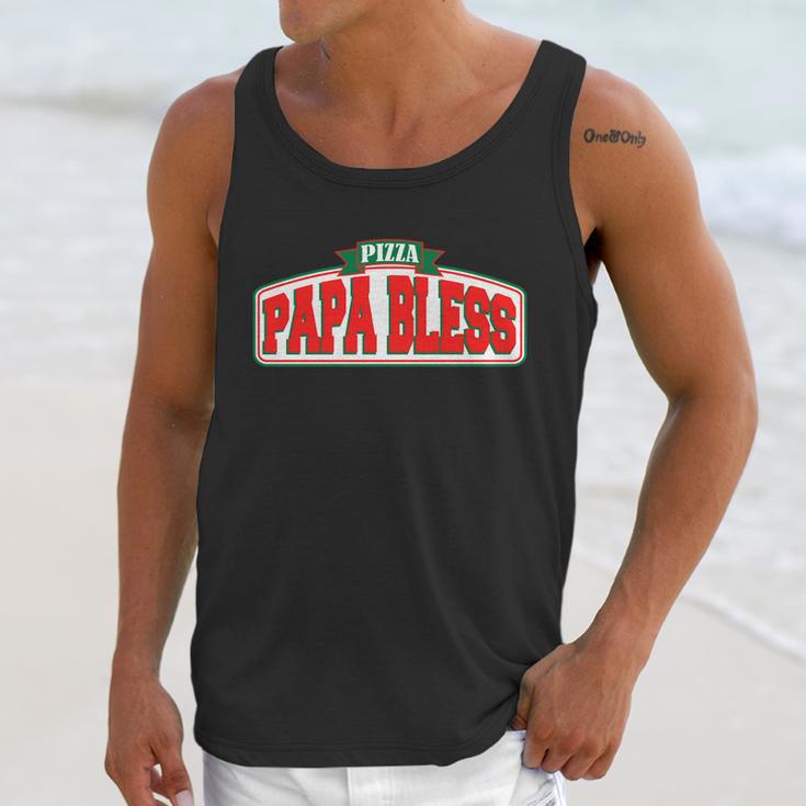 Papa Bless Pizza Funny Meme Prank Logo Unisex Tank Top Gifts for Her