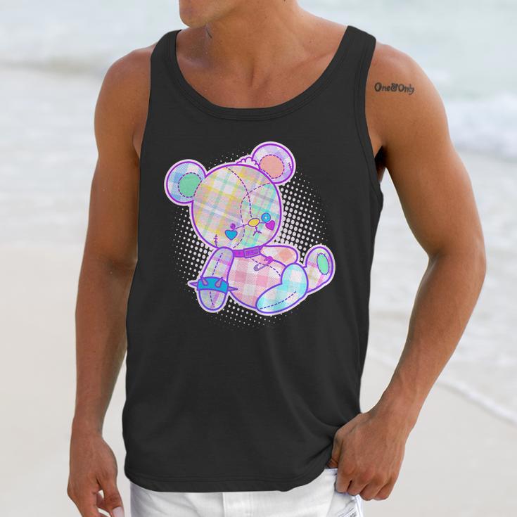 Pastel Kawaii Cute Goth Punk Teddy Bear Unisex Tank Top Gifts for Her