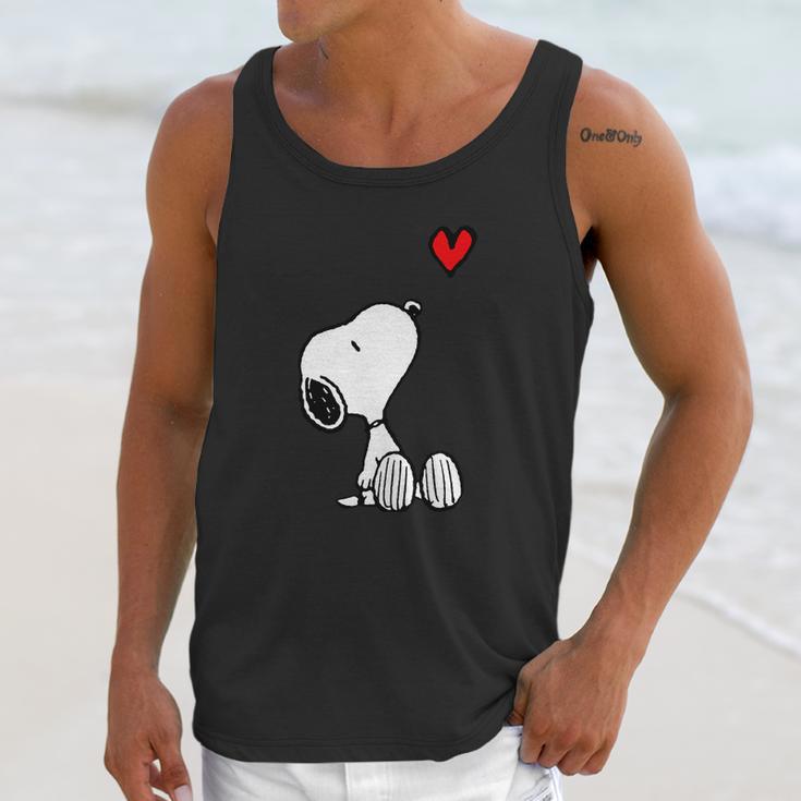 Peanuts Heart Sitting Snoopy Unisex Tank Top Gifts for Her