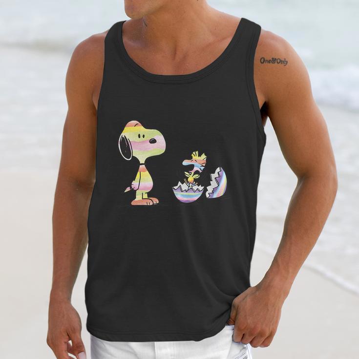 Peanuts Snoopy Woodstock Easter Egg Unisex Tank Top Gifts for Her