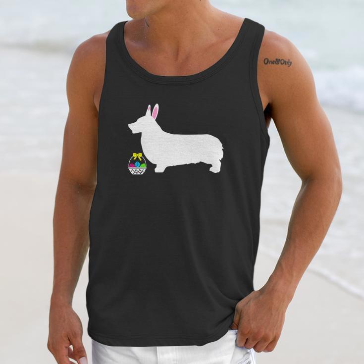 Pembroke Welsh Corgi Easter Bunny Dog Silhouette Unisex Tank Top Gifts for Her