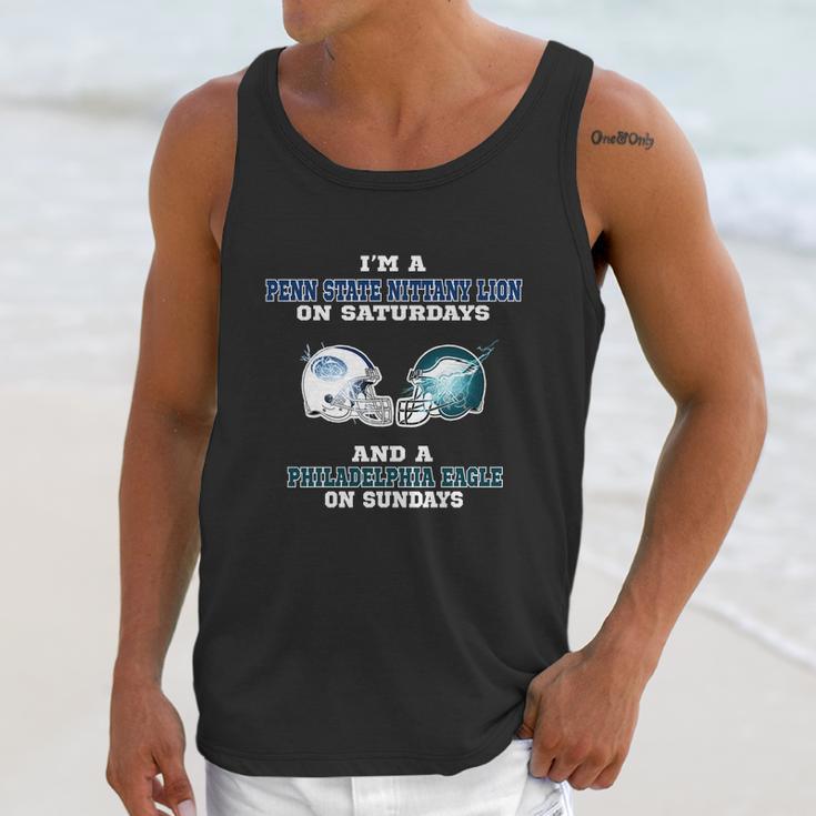 Im A Penn State Nittany Lion On Saturdays And A Philadelphia Eagle On Sundays Shirt Unisex Tank Top Gifts for Her