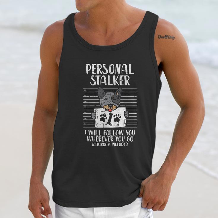 Personal Stalker Heeler Animal Pet Red Blue Cattle Dog Gift Unisex Tank Top Gifts for Her