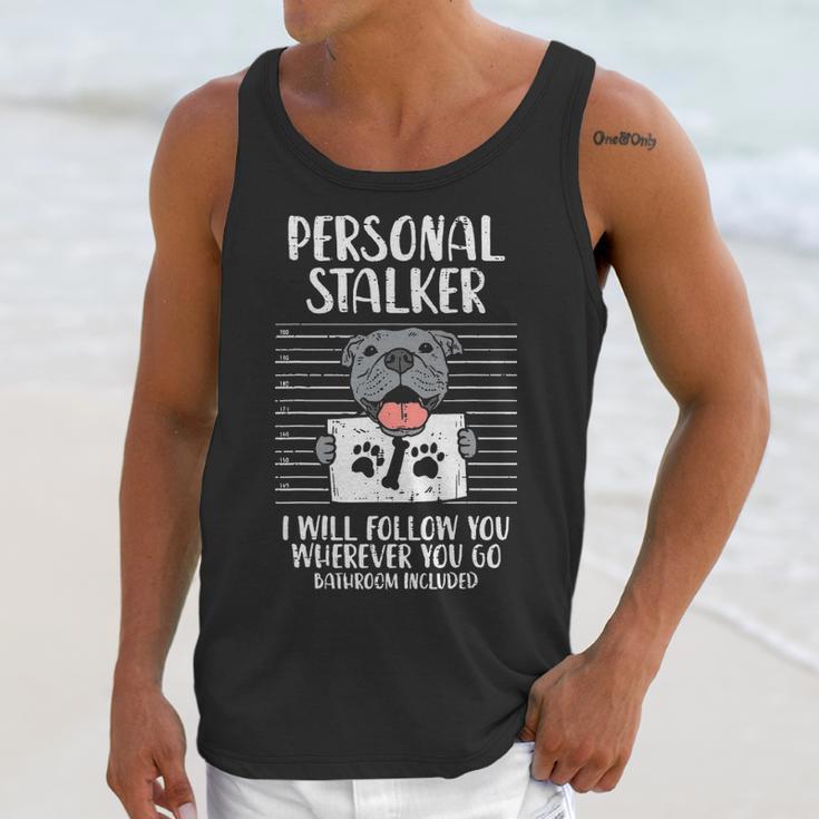 Personal Stalker Pitbull Unisex Tank Top Gifts for Her