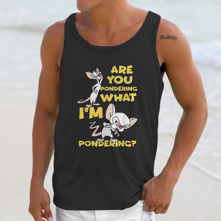 Pinky And The Brain Pondering Unisex Tank Top Gifts for Her