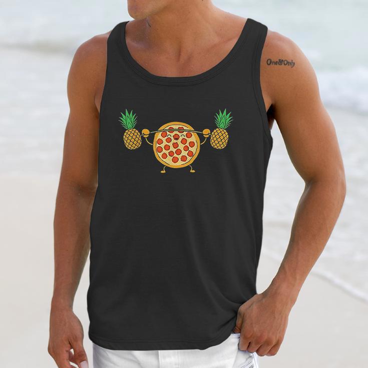 Pizza Lifting Pineapple Funny Food Snatch Squat Barbell Unisex Tank Top Gifts for Her