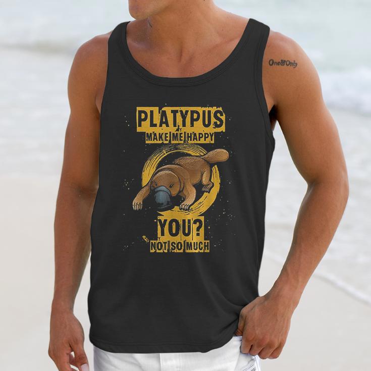 Platypus Make Me Happy Unisex Tank Top Gifts for Her