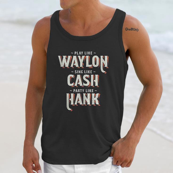 Play Like Waylon Sing Like Cash Unisex Tank Top Gifts for Her