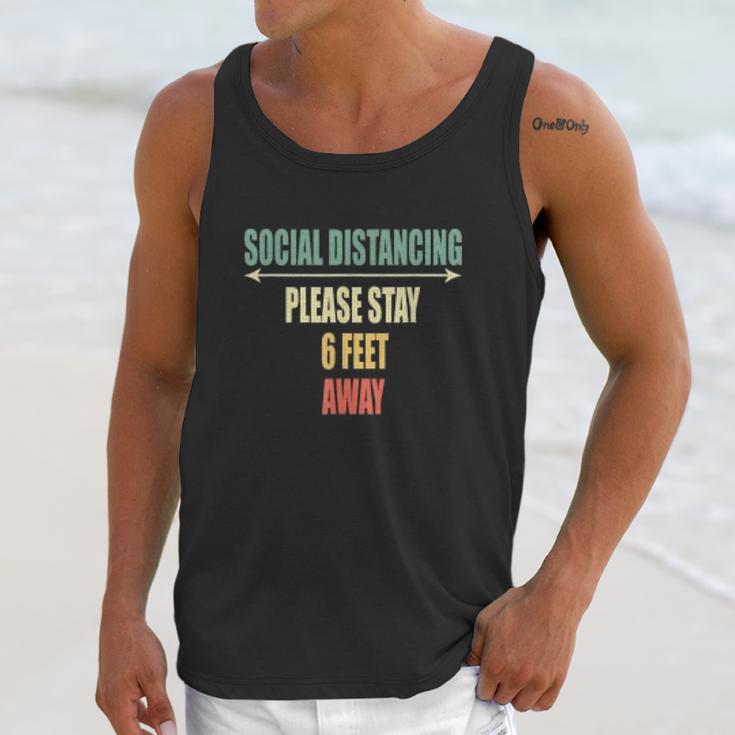 Please Stay 6 Feet Away Front And Back Social Distancing Unisex Tank Top Gifts for Her