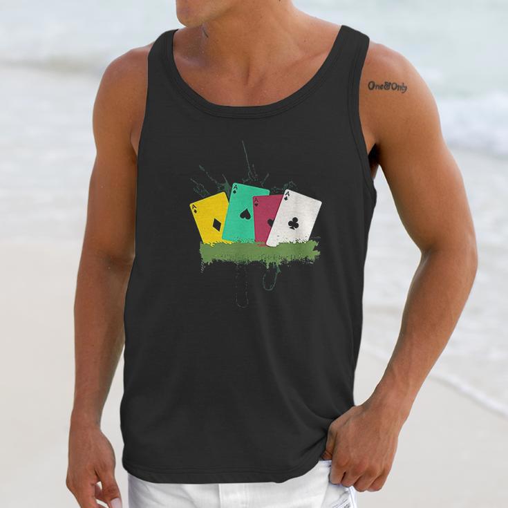 Poker Card Deck Ace Diamond Heart Gambling Spade Unisex Tank Top Gifts for Her