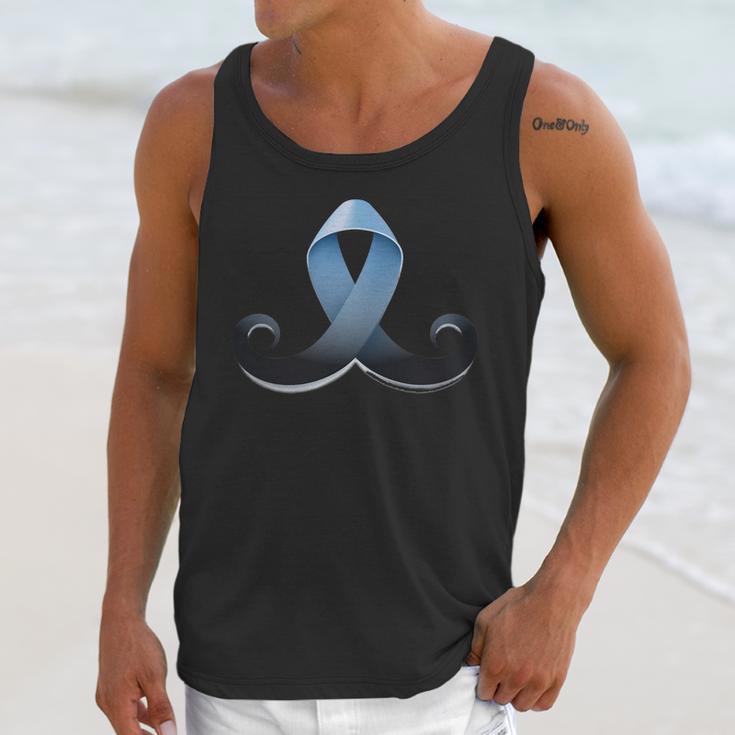 Prostate Awareness Ribbon Mustache Unisex Tank Top Gifts for Her