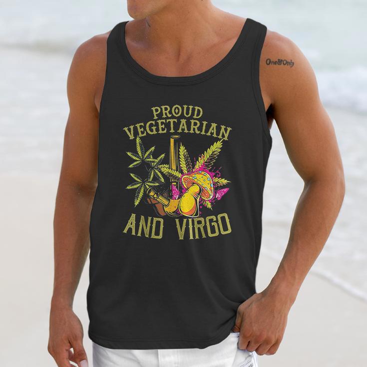 Proud Vegetarian Weed Virgo Vintage 420 Funny Unisex Tank Top Gifts for Her