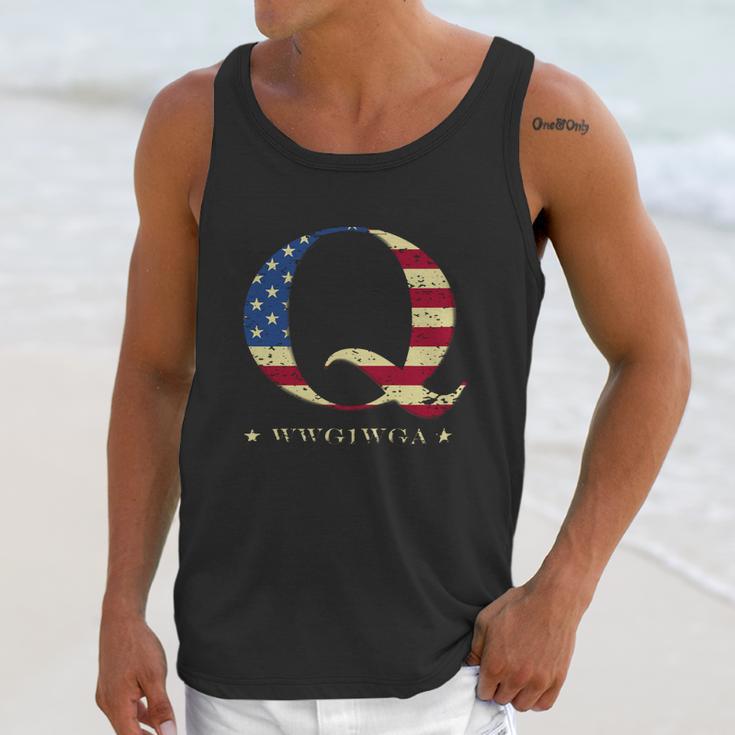 Qanon Wwg1wga Q Anon T-Shirt Great Awakening Maga Usa Tee Unisex Tank Top Gifts for Her