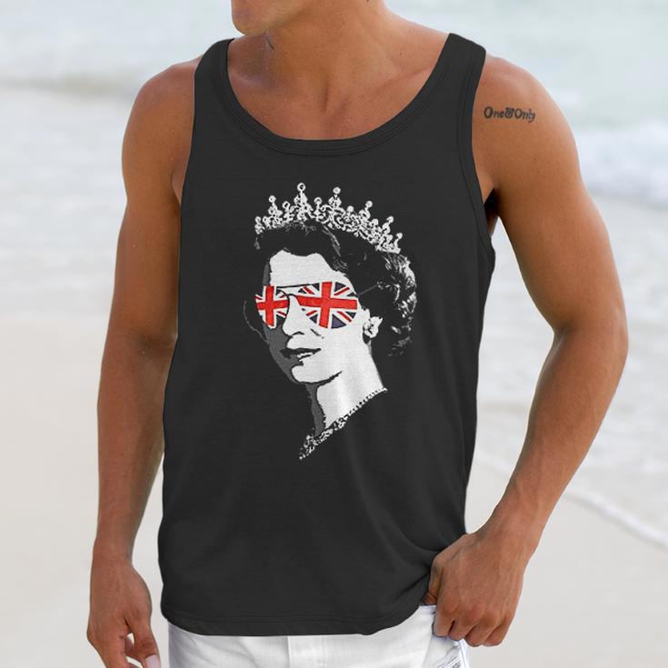 Queen Elizabeth Ii Sunglasses British Crown Union Jack Meme Unisex Tank Top Gifts for Her