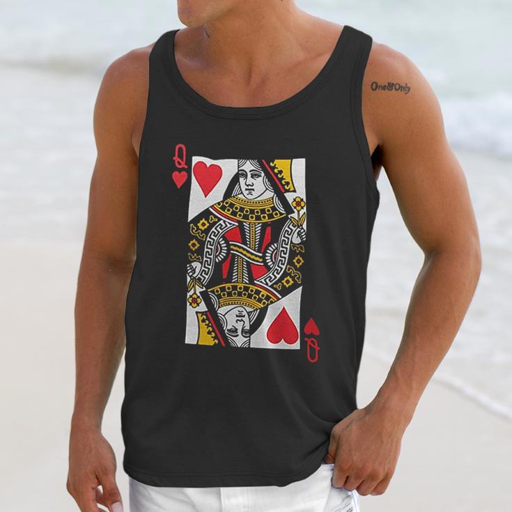 Queen Of Hearts Playing Card Funny Unisex Tank Top Gifts for Her