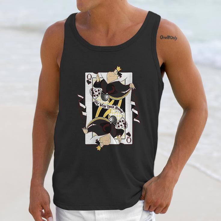 Queen Of Hearts Playing Card Unisex Tank Top Gifts for Her