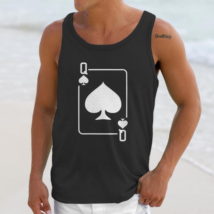 Queen Of Spades Playing Card Unisex Tank Top Gifts for Her