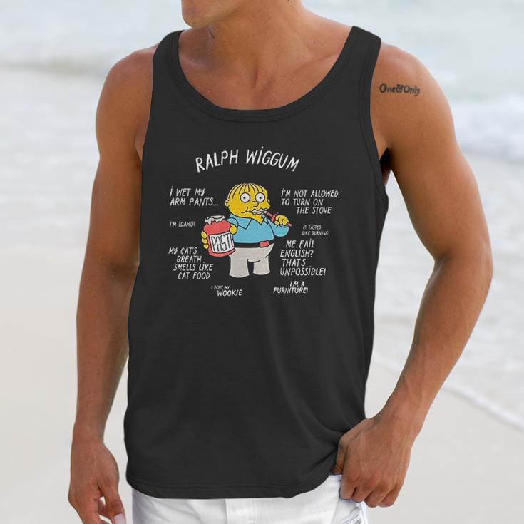 Ralph Wiggum Unisex Tank Top Gifts for Her