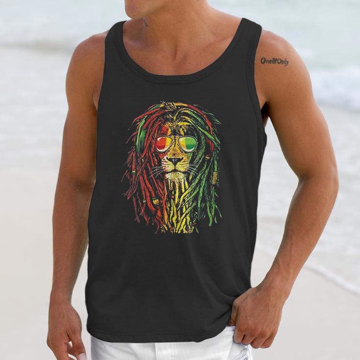 Rasta Reggae Lion Sunglass Art Gift For Rastafarian Lover Unisex Tank Top Gifts for Her