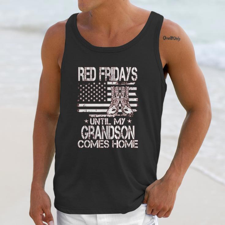 Red Fridays Until My Grandson Comes Home Military Unisex Tank Top Gifts for Her