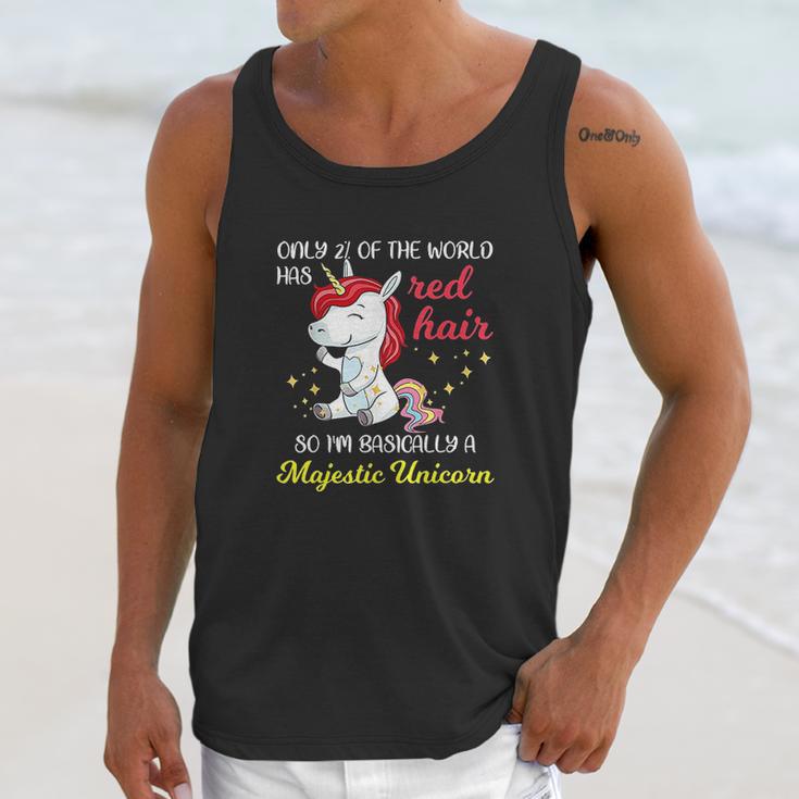 Red Hair Majestic Unicorn Funny Ginger Head Pride Unisex Tank Top Gifts for Her