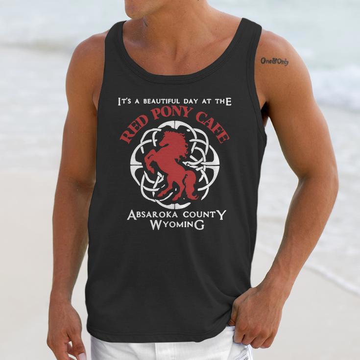 Red Pony Cafe Absaroka County Wyoming T-Shirt Unisex Tank Top Gifts for Her