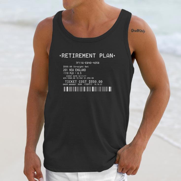 Retirement Plan Sportsbook Betting Ticket Unisex Tank Top Gifts for Her