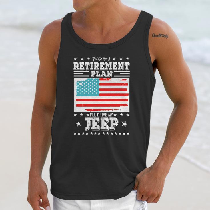 Retirement Gifts Tee Ill Drive My Jeep Retirement Plan Unisex Tank Top Gifts for Her