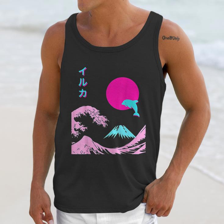 Retro Aesthetic Iruka With Japanese Writing Unisex Tank Top Gifts for Her