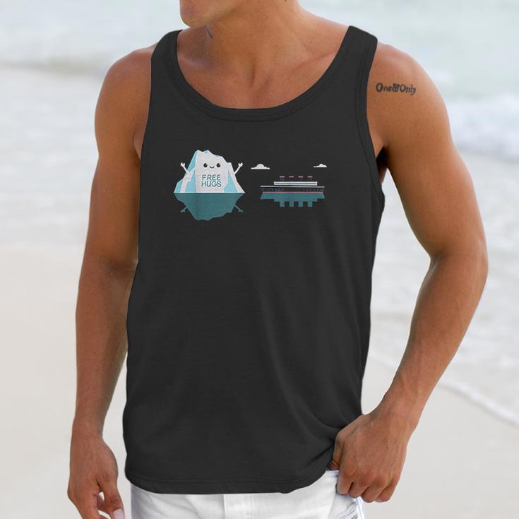 Retro Funny Iceberg Free Hug Unisex Tank Top Gifts for Her