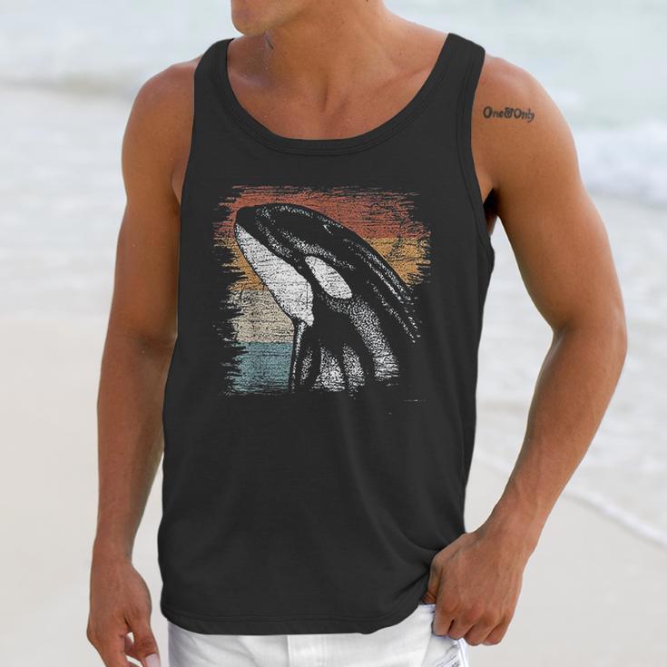 Retro Killer Whale Vintage Unisex Tank Top Gifts for Her