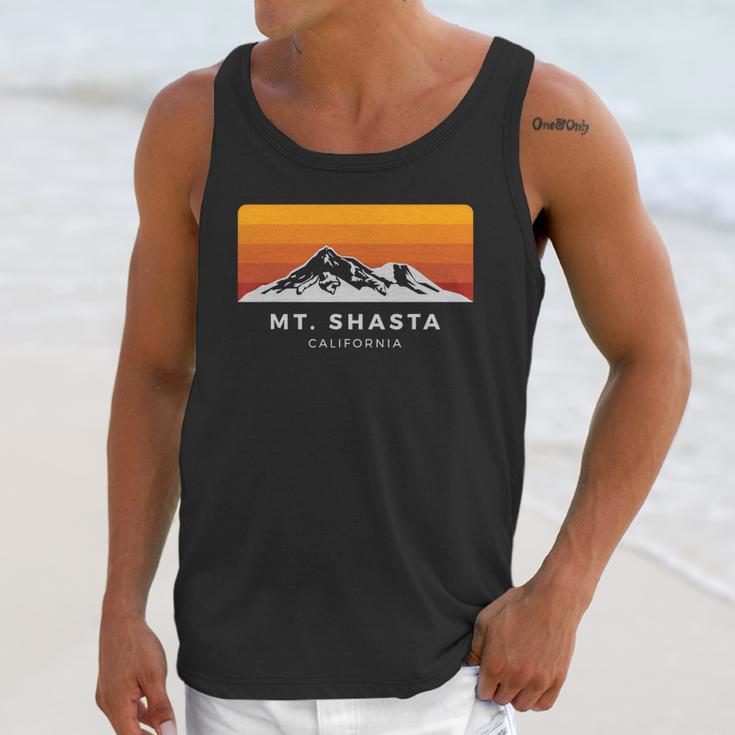 Retro Mount Shasta California Sunset Shirt Unisex Tank Top Gifts for Her