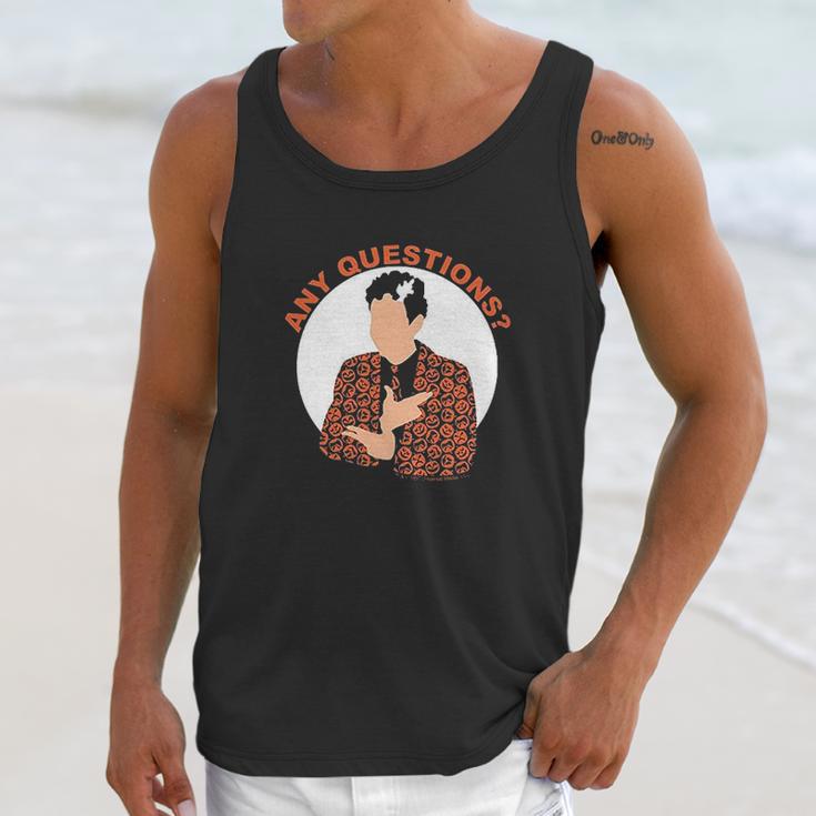 Saturday Night Live David S Pumpkins Any Questions Black Unisex Tank Top Gifts for Her