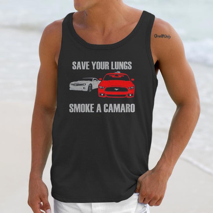 Save Your Lungs A Camaro Unisex Tank Top Gifts for Her