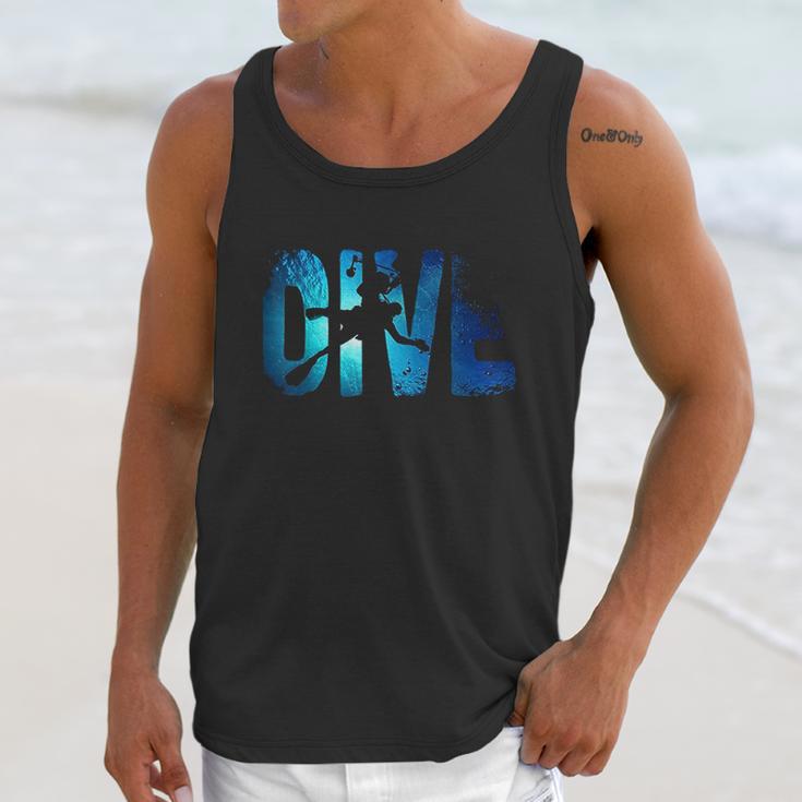 Scuba Diving Divers Shadow Deep Swim Unisex Tank Top Gifts for Her