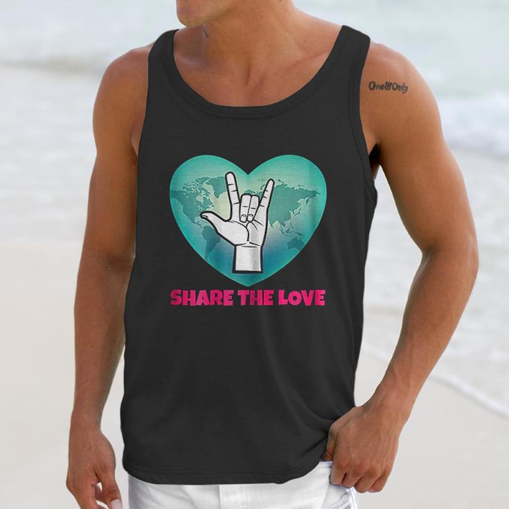 Share The Love Asl Gift Unisex Tank Top Gifts for Her