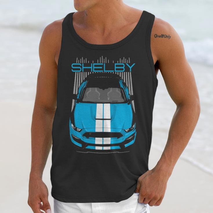 Shelby Gt350 Grabber Blue Unisex Tank Top Gifts for Her