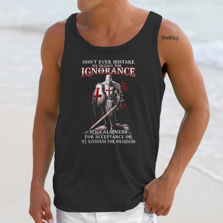 Silence For Ignorance - Knights Templar Unisex Tank Top Gifts for Her