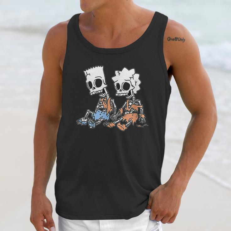 The Simpsons Bart And Lisa Skeletons Unisex Tank Top Gifts for Her